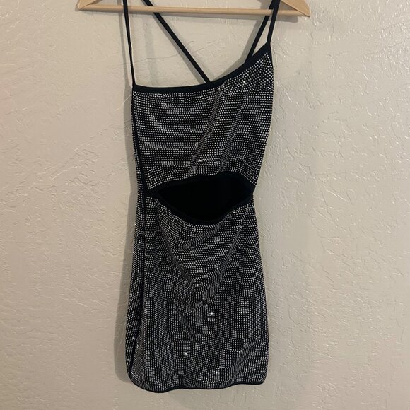 I.AM.Gia Rhinestone Aurora Mini Cutout  Dress - Picture 2 of 11